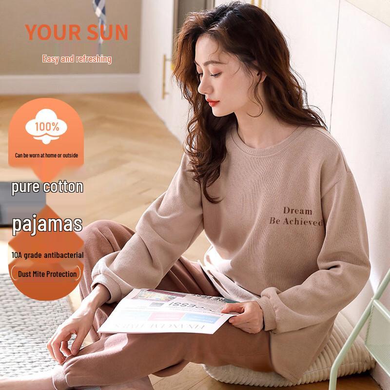 Yiershuang Women s 10A Antibacterial Cotton Pajama Set XXL
