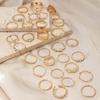 30Pcs Bohemian Geometric Knuckle Rings Set For Women Gold Silver Color Finger Ring Girls Fashion Party Jewelry Accessories
