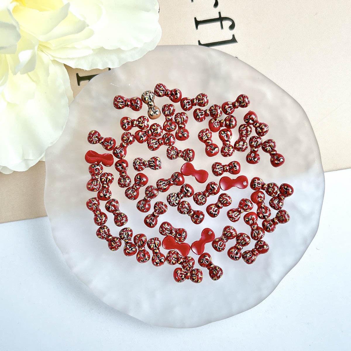 

Meillard Leopard Print Bow Nail Art Resin Accessories
