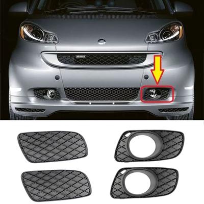 Marco de Malla para Faros Antiniebla Delanteros de Coche, Pantalla Decorativa, Cubierta de Embellecedor, Carcasa Para Coche Exterior Smart 451 fortwo Antiguo