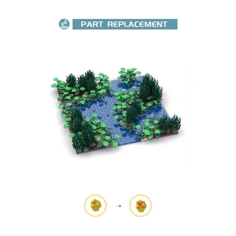 Buildmoc Creative Maple and Lake Forest Tree Rivers Natural Scenery Ideas MOC Building Blocks Toys for Children Kids Gifts Toy