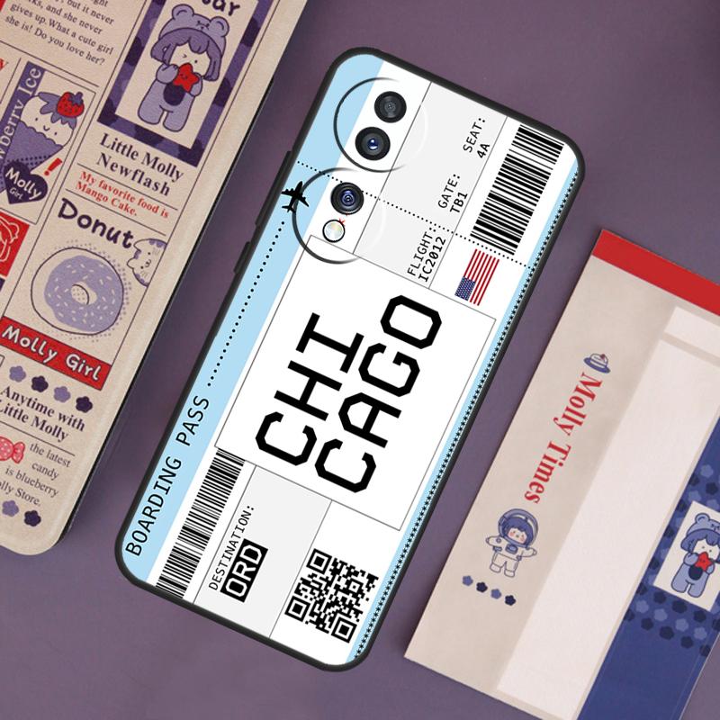 

Boarding Pass Ticket Case For Honor 200 50 70 90 Lite X9b X9a X8b X8a X8 X9 X9c Honor Magic 7 Lite 6 5 Pro Cover Honor Magic7 Pro