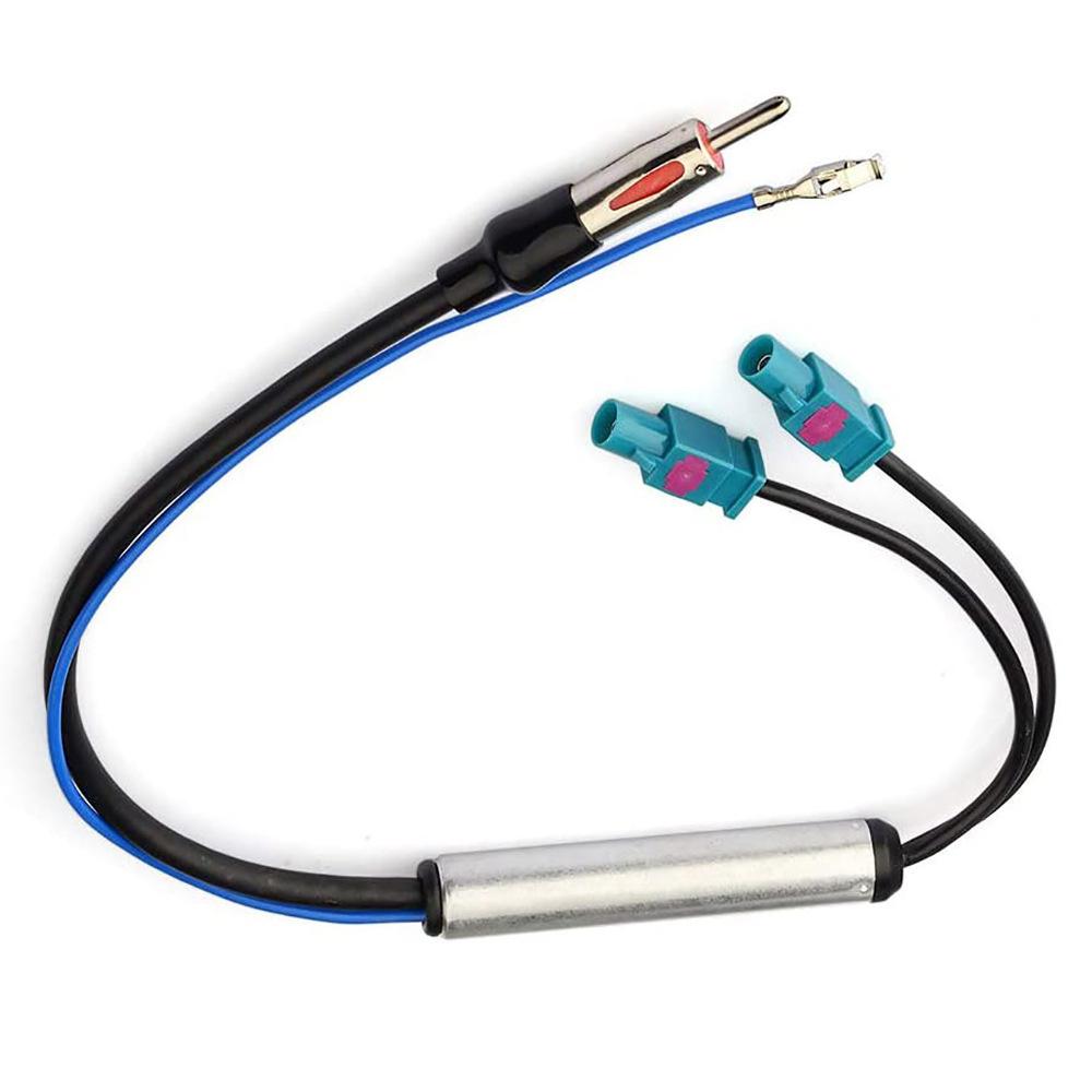 

New Radio Adaptor Antenna AM/FM Audio Cable Dual Fakra-Din Aerial Antenna Adaptor
