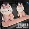New car seat cushion leopard print cat four seasons universal car seat cushion linen breathable and comfortable car seat cover