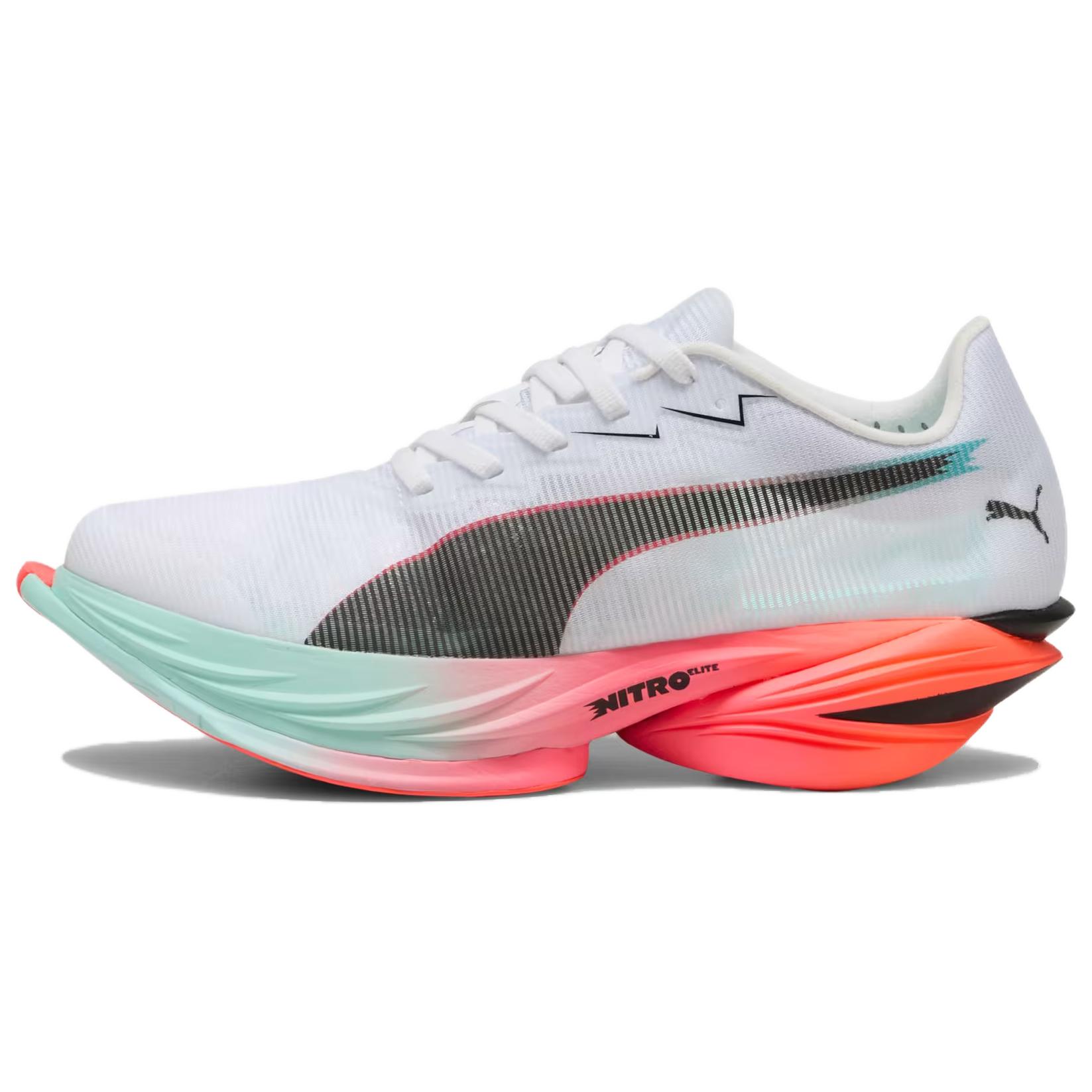

Puma Fast-R Nitro Elite 3 White Glowing Red Mint Women Sneakers Mint-Melt 312061-01 38