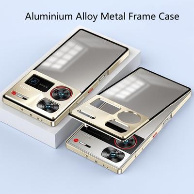 For ZTE Nubia Z70 Ultra Case Aluminium Alloy Metal Frame Case For Nubia Z70Ultra 5G Matte Clear Phone Acrylic Back Cover Bumper
