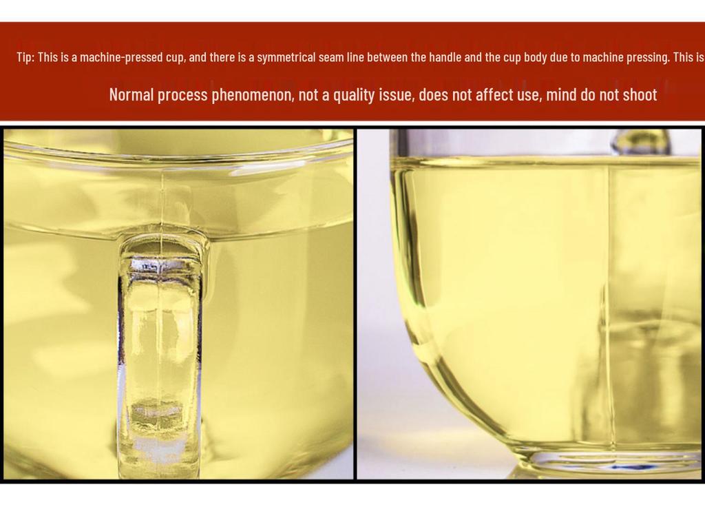 Large-Capacity, High-Temperature Resistant Glass Teacup with Handle and Lid for Men