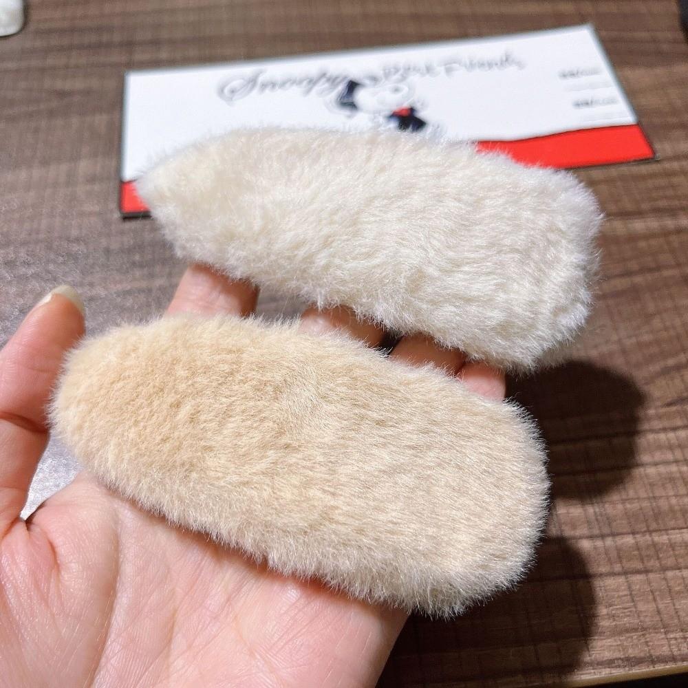 Entzückende Vielseitige Wassertropfen Haarspangen Flauschige Einfarbige Seitenclip Haarspange Damen Haaraccessoires