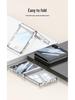 Samsung Z Flip7 Transparent Magnetic Hinge Phone Case with Full Coverage Airbag Protection