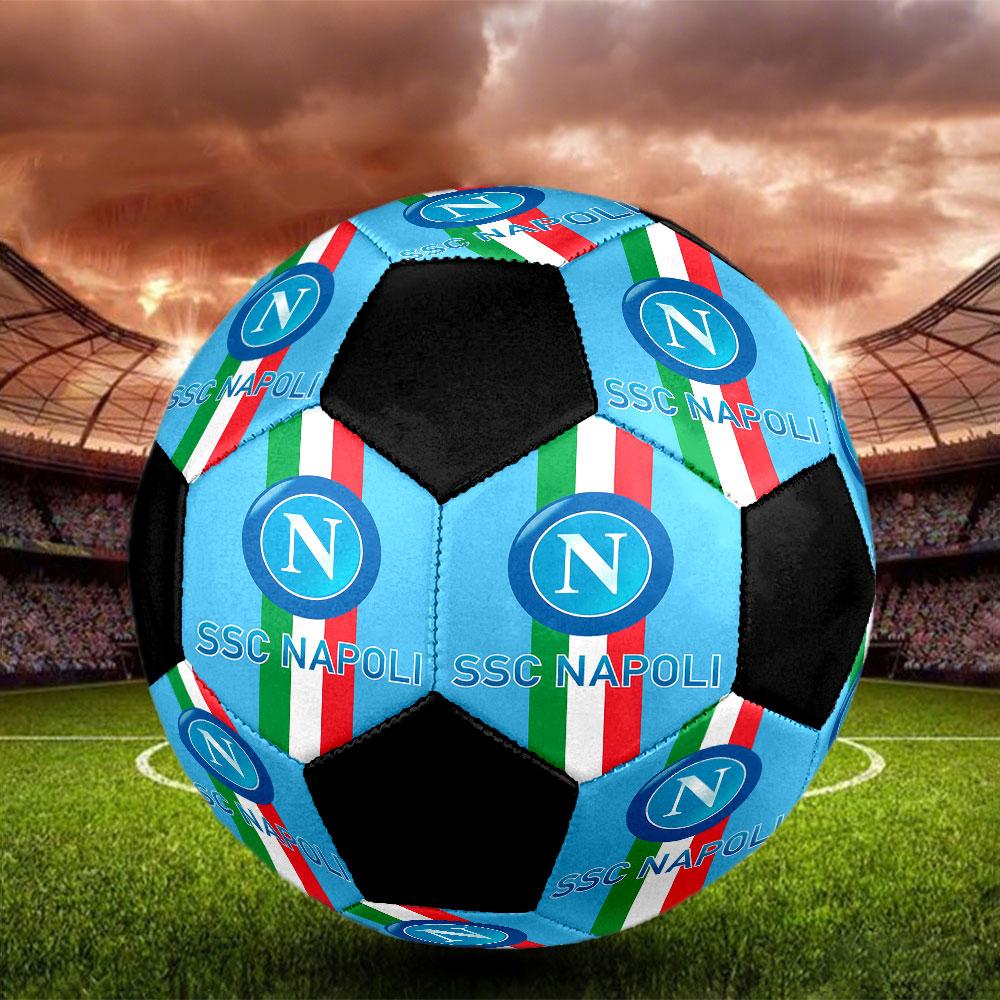 1 pz Pallone da Calcio SSC Napoli Taglia 5 Pallone da Calcetto Indoor alla Moda Colorato Gioco per il Cortile - Ottimo Regalo per i Fan dello Sport HE111