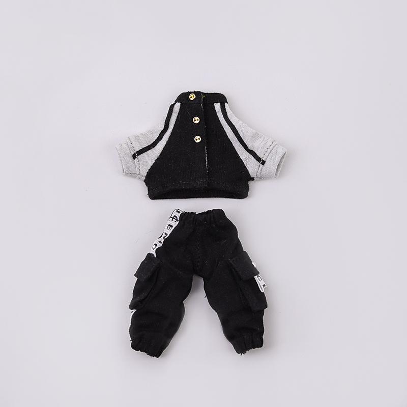 OB11 Baby Clothes Baseball Uniform Letter Overalls Suit Coat Fashion Pants For Obitsu11 YMY Body 1/12 BJD Doll