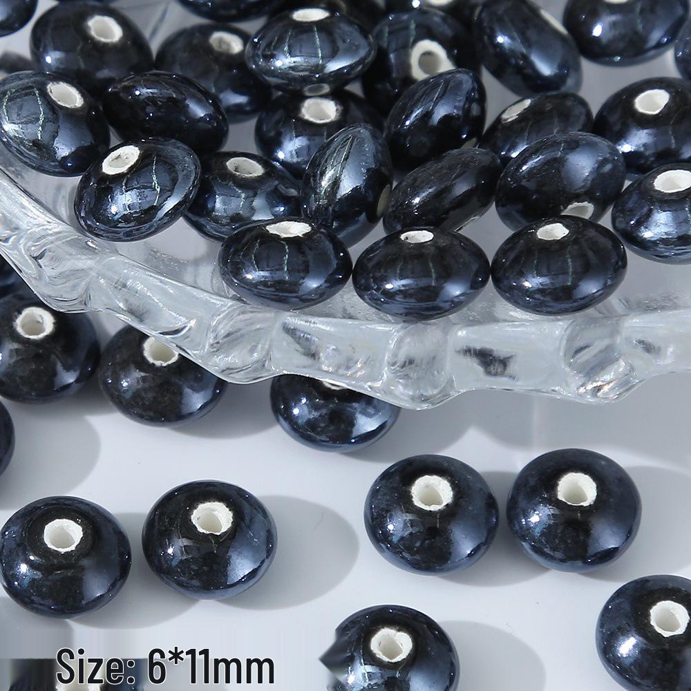 3D Ceramic Panda Heart Flower Beads for DIY Bracelets