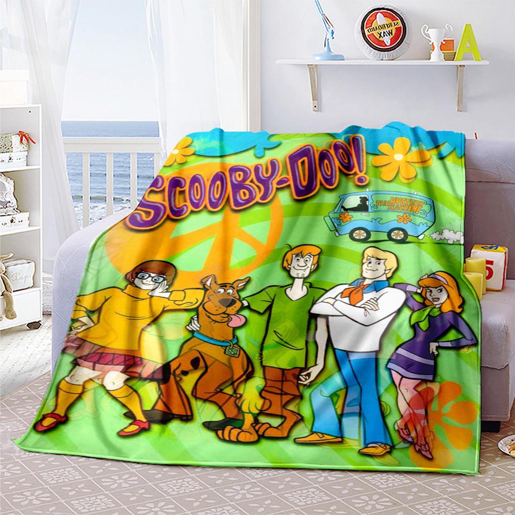 Halloween fantasy comedy adventure cartoon movie Scooby-Doo blanket soft home furnishing nap decoration four seasons warm Sherpa blanket U12
