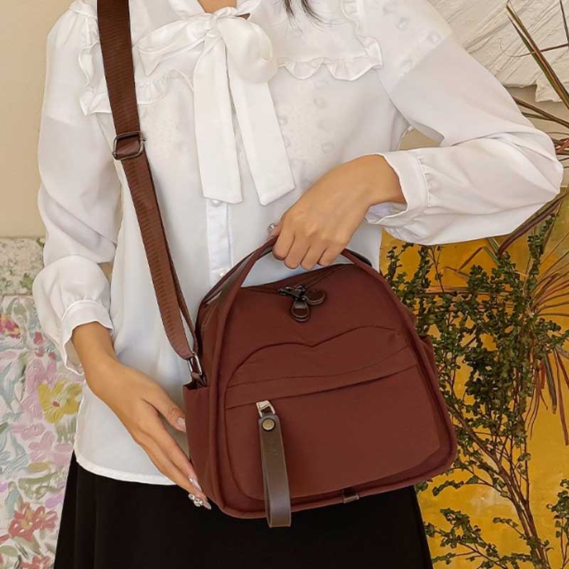 Leichte Canvas Damen Umhängetasche Lässige Vielseitige Mehrere Taschen Handtasche Reißverschluss Modische Tragetasche bolso mujer