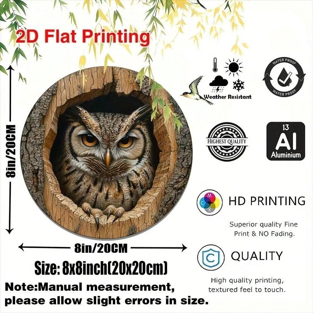 Retro Metal Tin Sign Floral Wall Art Home Decor 20x20cm