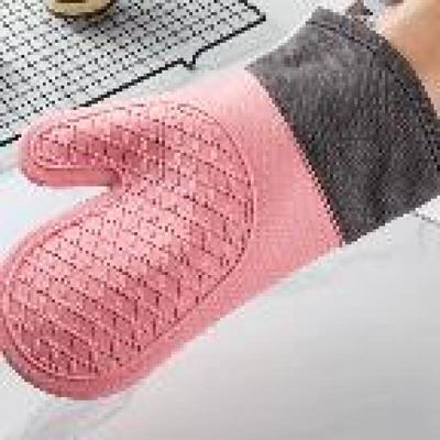 Silicone Kitchen Oven Gloves 2-Piece Heat Resistant Pot Gloves (WFHNGD0)