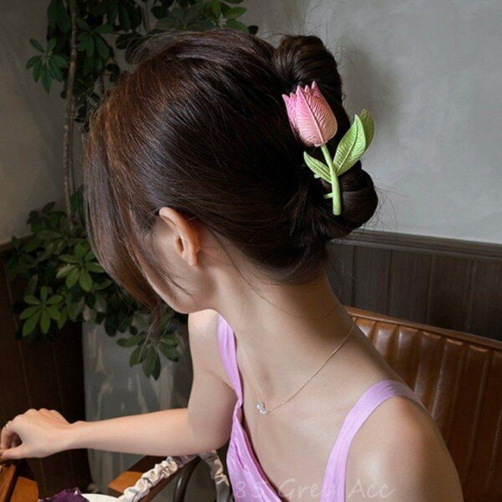 

Mno Lovely Pink Tulip Hair Clip
