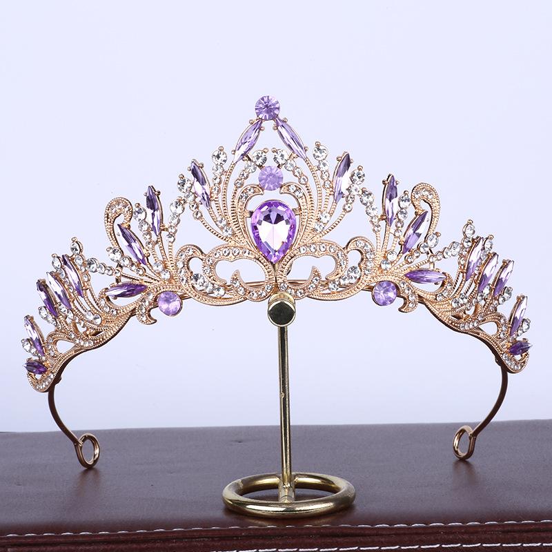 Braut Kopfbedeckungen Luxuriöse neue Krone Hochzeitskleid Barock Geburtstag Krone Haarschmuck