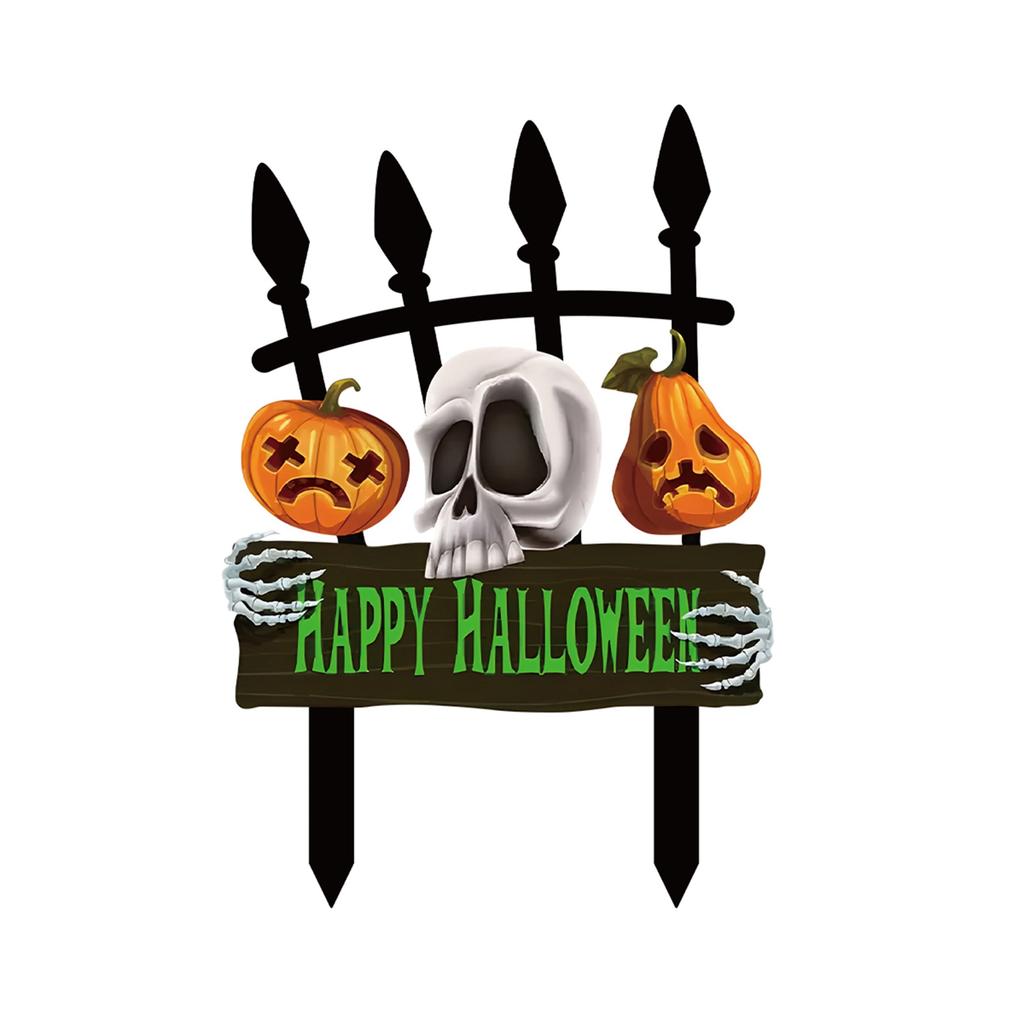 Spooky Halloween Metal Ghost Bat Haunted House Yard Stake Outdoor Garden Decoration Party Favor for Fall Festivities