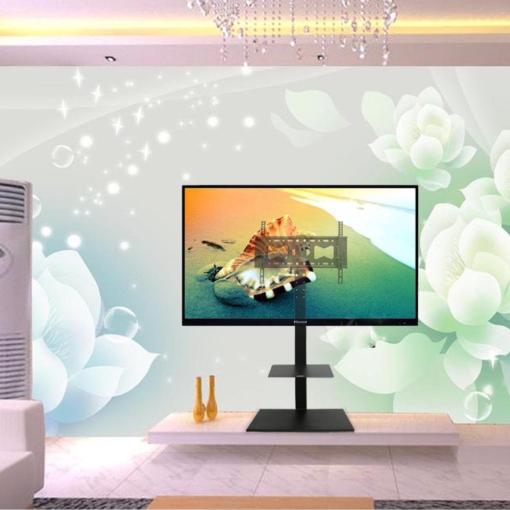 Unho Tall TV Stand with Bracket, Adjustable Stand for 32'' To 65'' LED LCD Flat Screens Max VESA 600x400mm Loading Upto 66lbs
