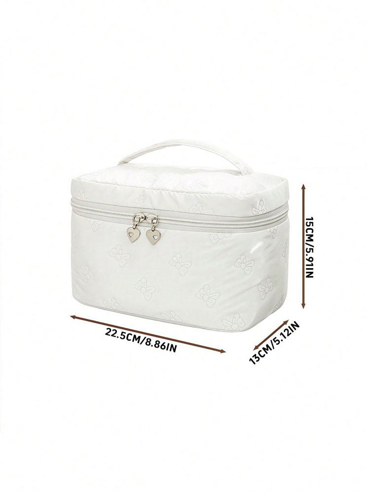 1PC New Bow Makeup Bag, Large-capacity Lipstick and Skincare Product Storage Bag, Business Trip and Travel Toiletry Bag