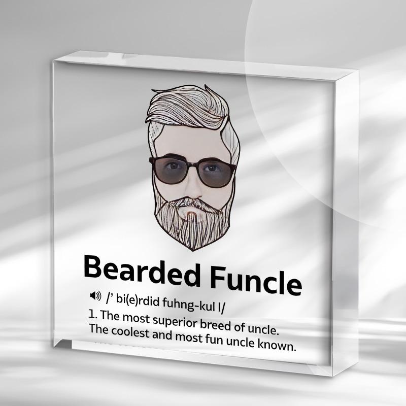 

Идеальный подарок дяде - Акриловый подарок на День благодарения и День отца с функцией подставки чистый