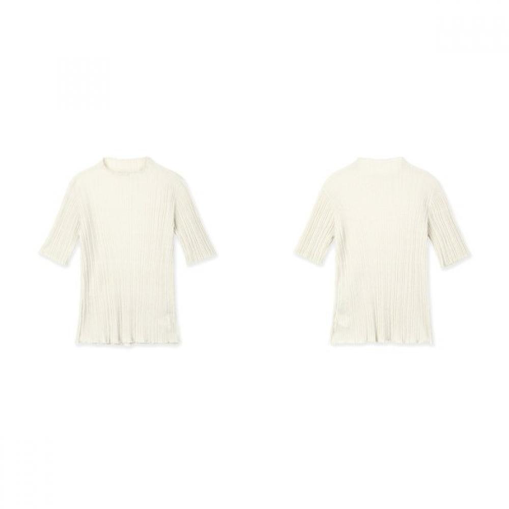 Furina Cotton Silk Techno Pleats Short Sleeve Knit