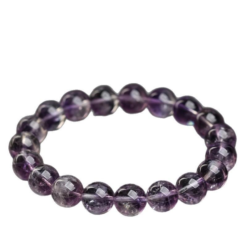 Hongchu Crystal Natural Purple Rabbit Hair Gemstone Bead Bracelet Ice Purple Rabbit Hair Bracelet