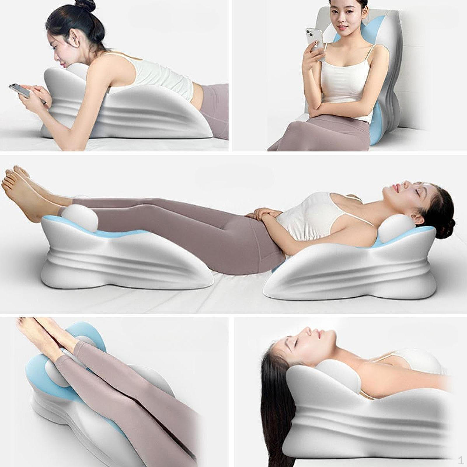 

Клиновидная подушка для положения лежа на животе, подушка для отдыха в кровати, удобная съемная наволочка, эргономичная пена с памятью для Blue Gray