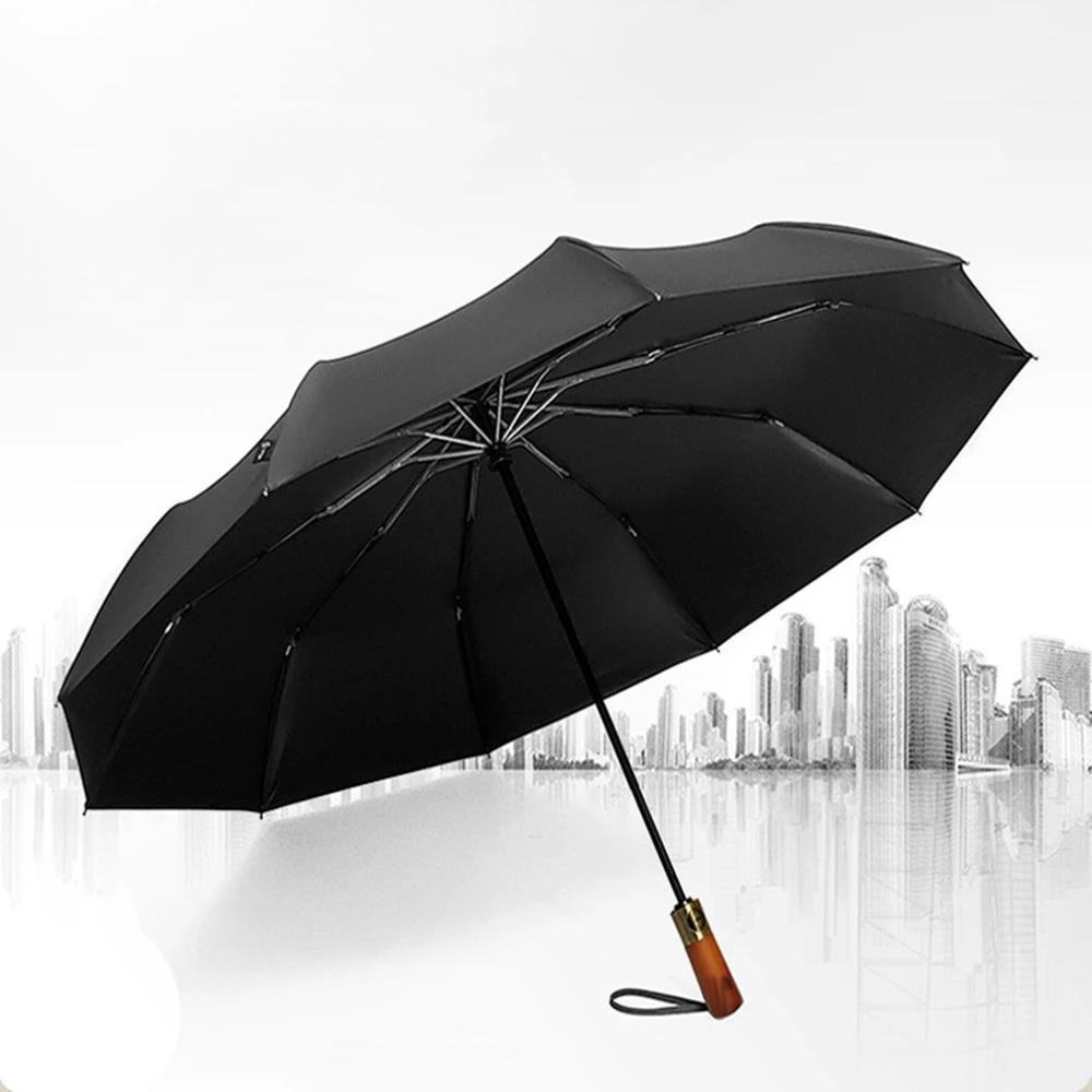 Luxury Automatic Business Umbrella For Men Anti-UV Parasol Beach Umbrella Portable Foldable Car Windproof Rain Umbrella