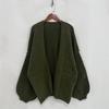 Autumn Winter New Casual Knitted Sweater Cardigan Jacket Loose Long Sleeve Solid Color Mid-length Sweater Women Cardigan Jacket