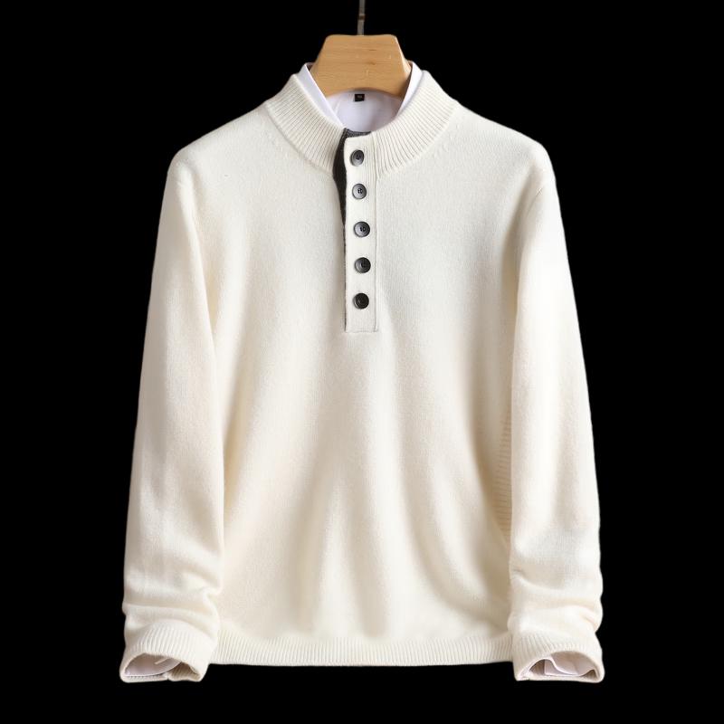 Pierre Cardin Men's Thickened Cashmere Blend Pullover Sweater