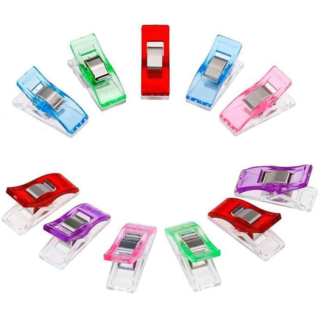 Plastic Quilting Clips: Colored Edge Binding, Long-Tail Sewing, Strong Hold Replacement for Pins