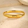 High Quality Oval Openable Bangle Bracelet for Women,18K Gold Plated Stainless Steel Smooth Bracelets,Trendy Jewelry Gifts