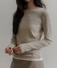 Oeoseoul Layered Tuck T-Shirt [Beige]
