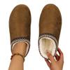 Schneestiefel Damen Herbst und Winter Neuer Stil Fleece Dicksohlige Halbkordelzug Baumwollschuhe