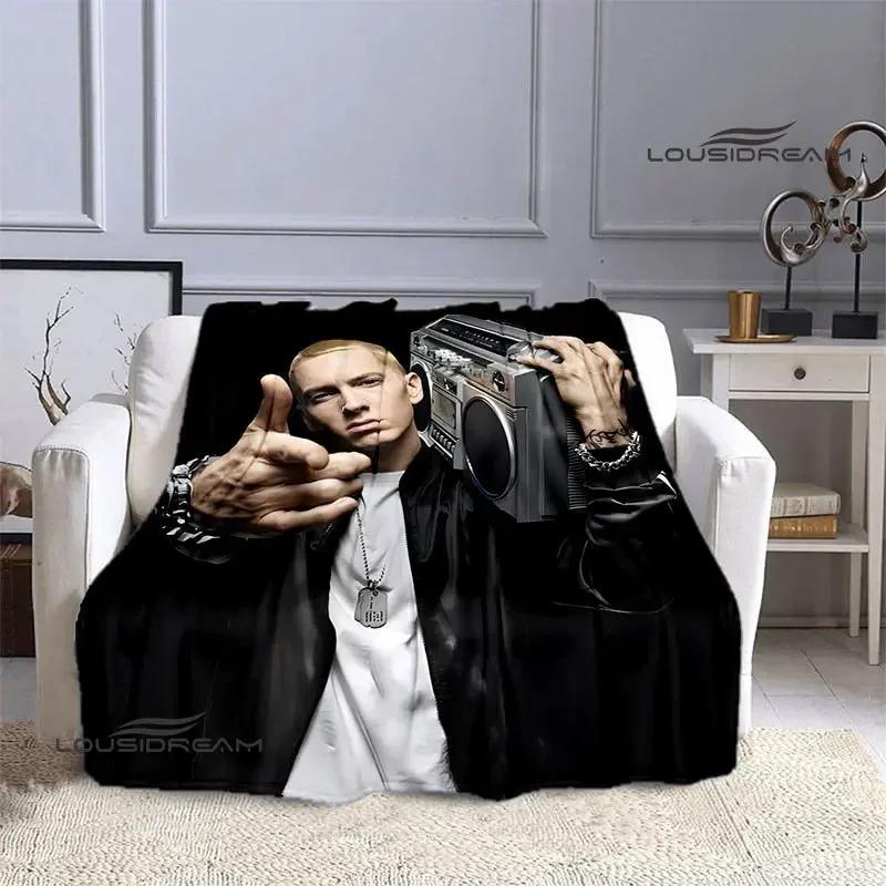 Eminem Hip-hop Singer Printing Blankets Warm Blanket Flannel Blanket Picnic Blanket Blankets for Beds Birthday Gift