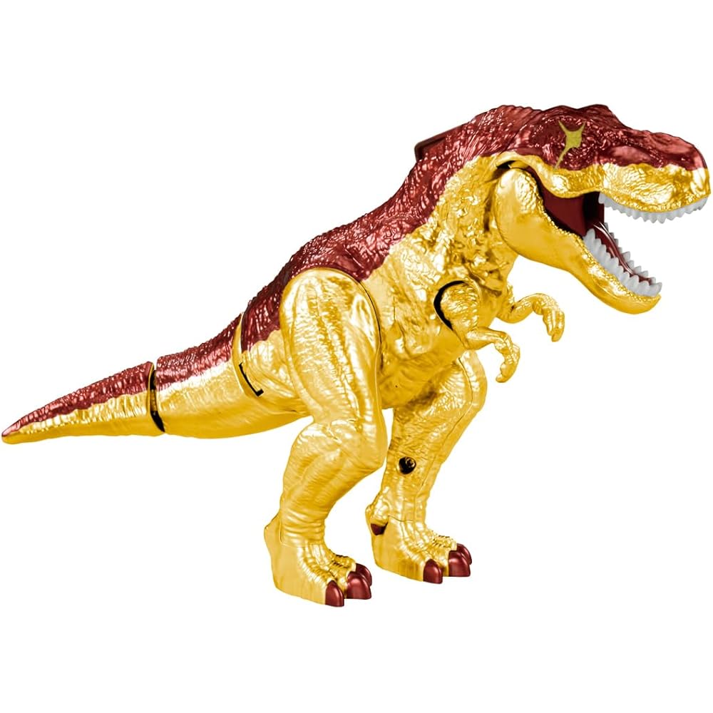 Takara Tomy Ania Adventure Continent Big Ania King Gold Blaze Tyrannosaurus Dinosaur Toy for Ages 3 and Up