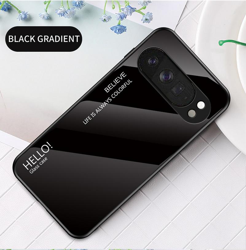Gradient Tempered Glass Protect Case for Google Pixel10 Pro XL Pixel 10 Pro 10 9a 9 Pro 8A 8 Pro 7A 7 Pro 6A 6 Pro Glossy Cover