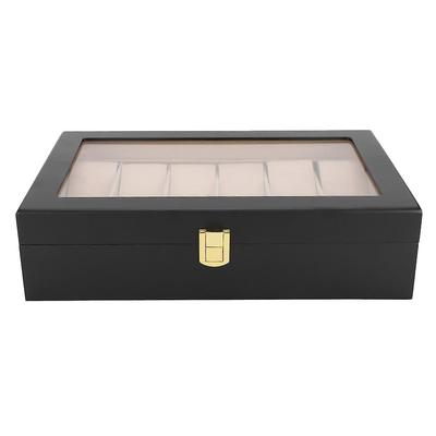 Twelve Grid Matte Wooden Watch Storage Box-watch Accessories Gift Display Box