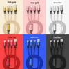 3-in-1 Fast Charging USB Cable: Compatible with Apple, Huawei, Type-C, and Android Devices, 3A Universal Charger