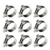 Pipe Clamp Metal Hose Fastening Clamp 4 Pack with Single Bolt Layout for Install Service and Maintenance Work Use