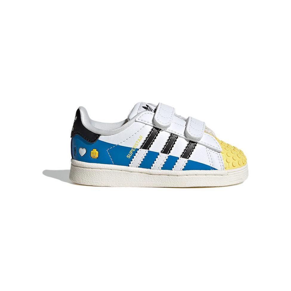 Adidas LEGO x Superstar CF I White Blue Yellow Baby Sneakers Footwear-White Core-Black Bright-Blue IF2913