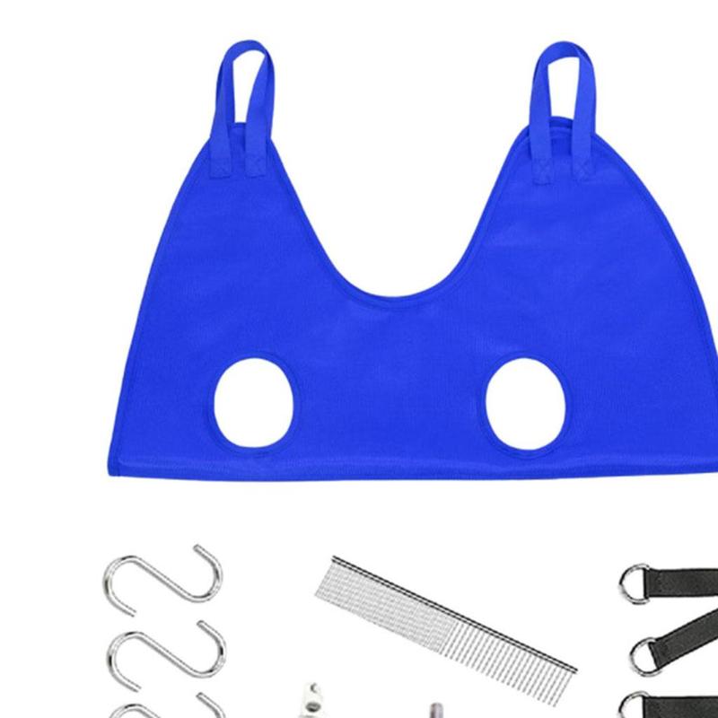 Dog Grooming Hammock Sling for Bathing Nail Trimming Ear Cleaning Pet Restraint Bag with Hooks