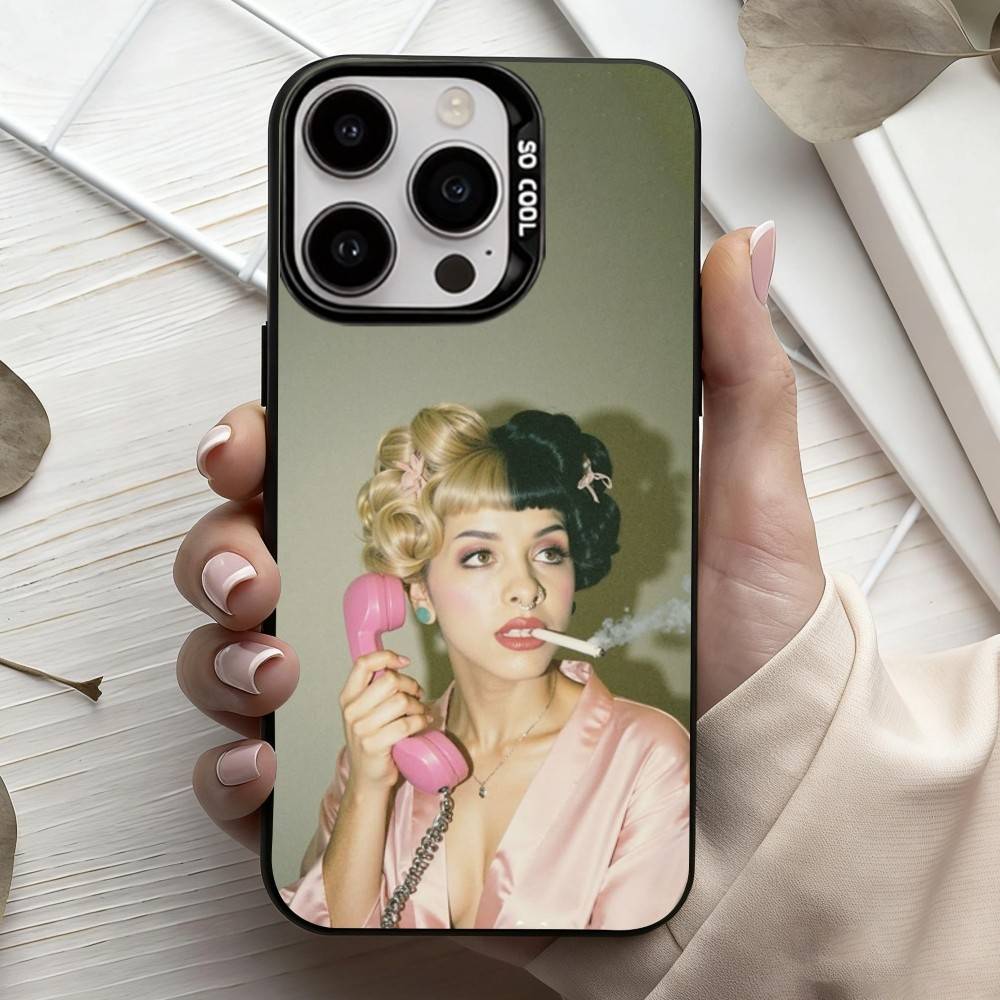 

Singer M-M-Melanie Portals M-Martinez Phone Case For iPhone17,16,15,14,13,12,11 Plus,Pro Max Black Candy Silver Plated Cover iPhoneXSMAX