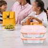 1set Stainless Steel Box With Leak-Proof Covered Four Compartment Refrigerator Storage Box Snack Container Lunch Box For Outdoor