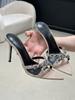 Pointed Rhinestone Slippers Women's 2025 Summer Royal Sister Sexy High Heels Beautiful High Heel Sandals