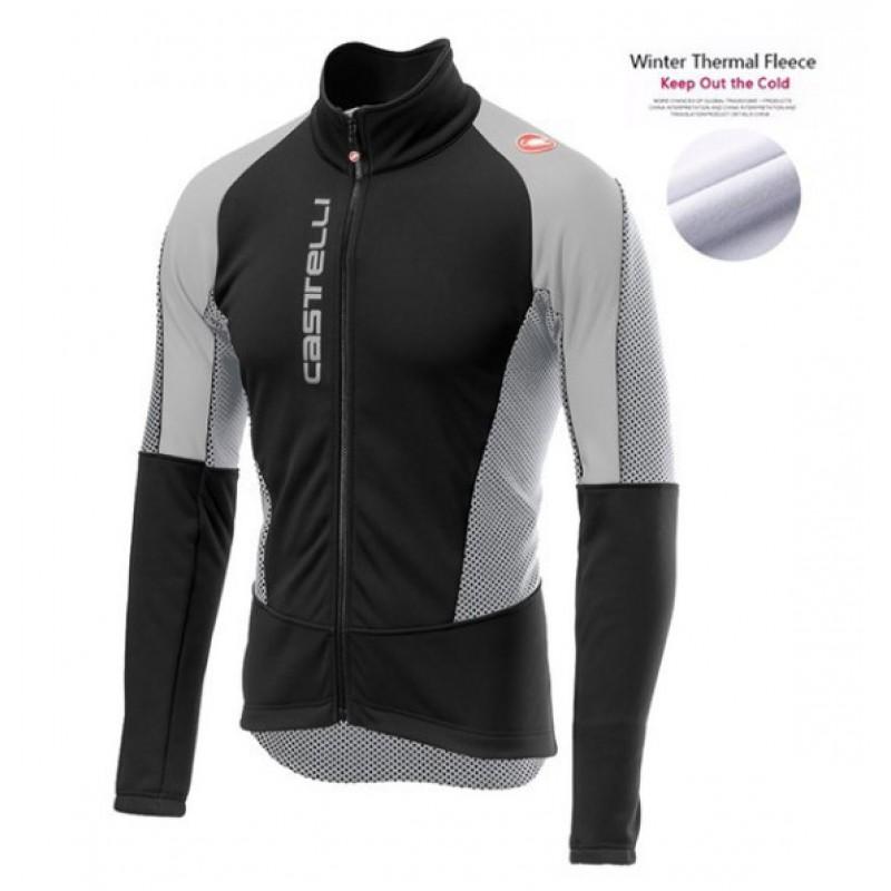 Fleece-Lined Thermal Cycling Jacket Men Women Winter Windproof Bike Jersey Outdoor Road Mountain Bicycle Apparel