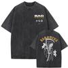 Washed Vintage Bad Omens T-Shirt Fun Moth Pattern T-Shirt Women's Fashion Casual Hip Hop Streetwear T-Shirt Women's