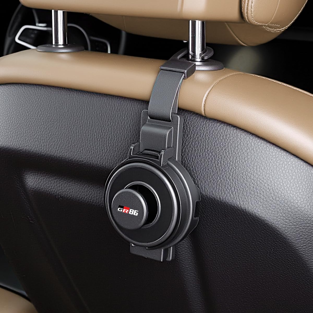 

GR86 3-in-1 Car Storage Hook, Car Drink Holder, Smartphone Stand, Headrest Hook, Multifunctional Seat GR86 чорний